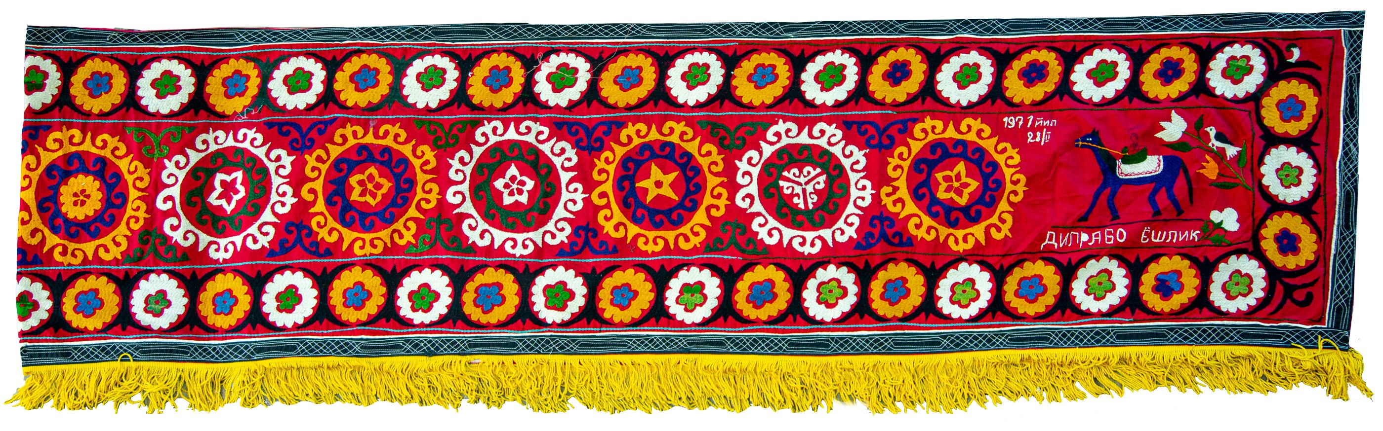 Narrow band with fringe — zardevor, Samarkand
