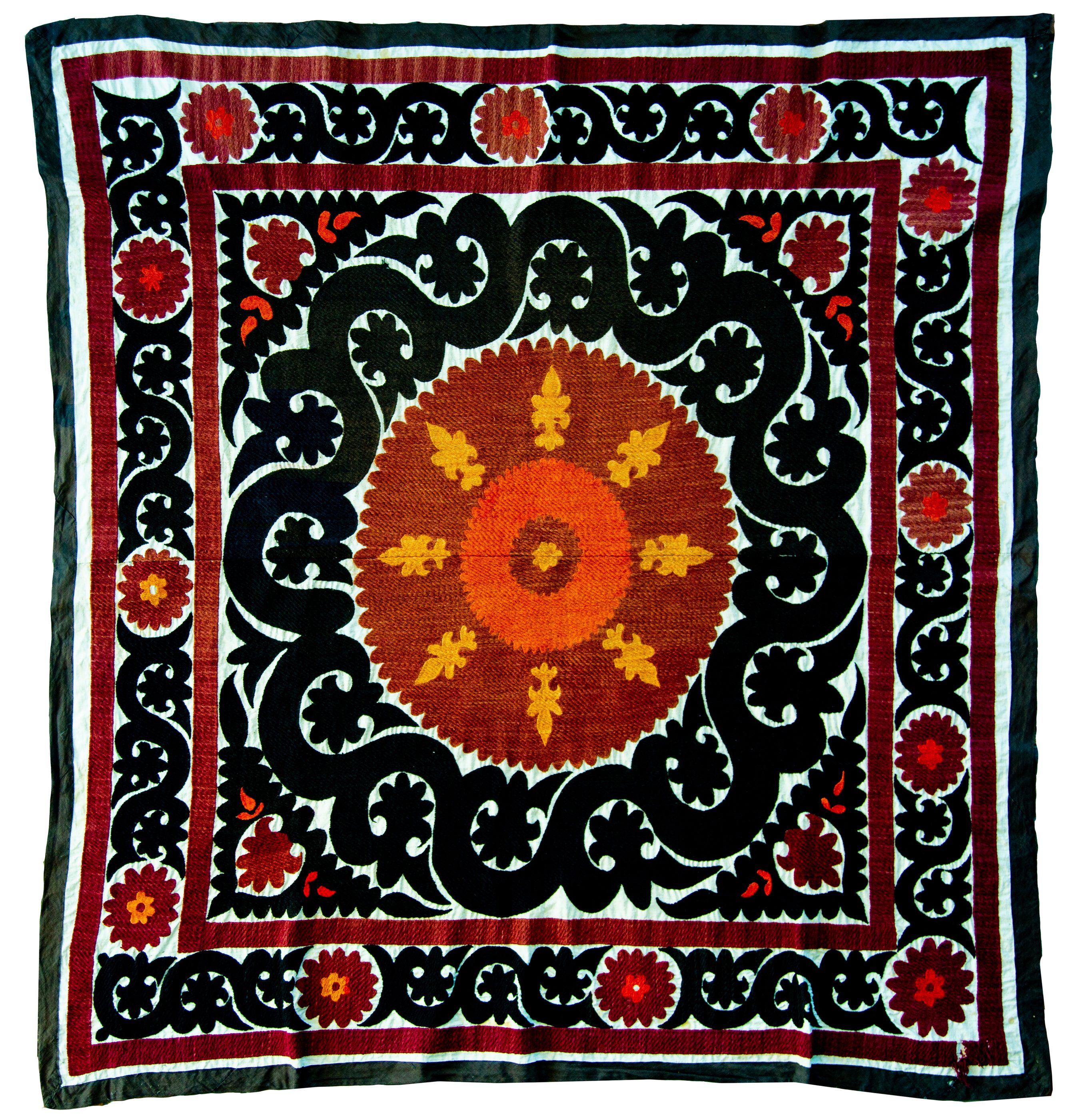 Orange sun on black — palak, Samarkand
